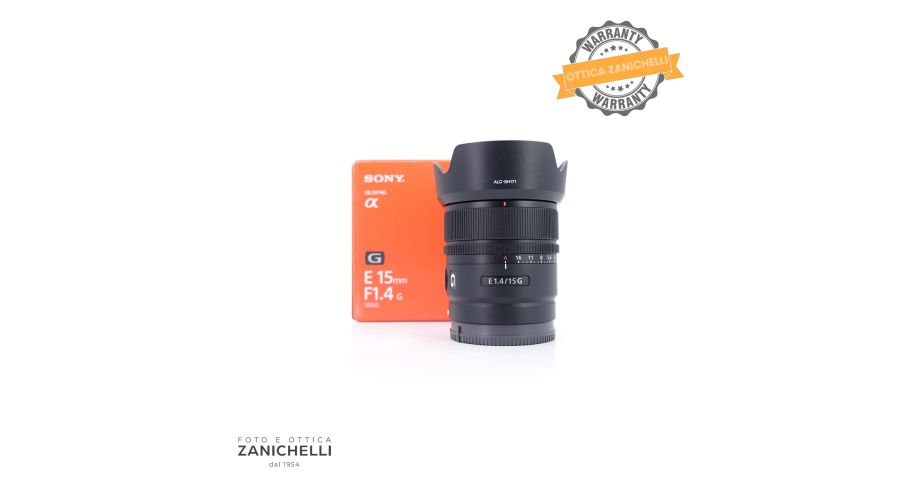 Sony E 15mm f/1.4 G Usato 