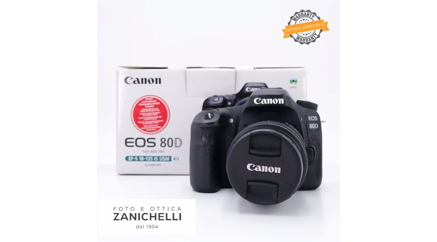 Canon EOS 80D + 18-55 IS II 58000 Scatti Usato 