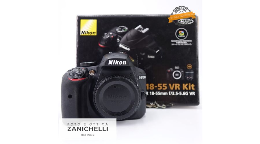 Nikon D3400 Body 6400 Scatti Usato 