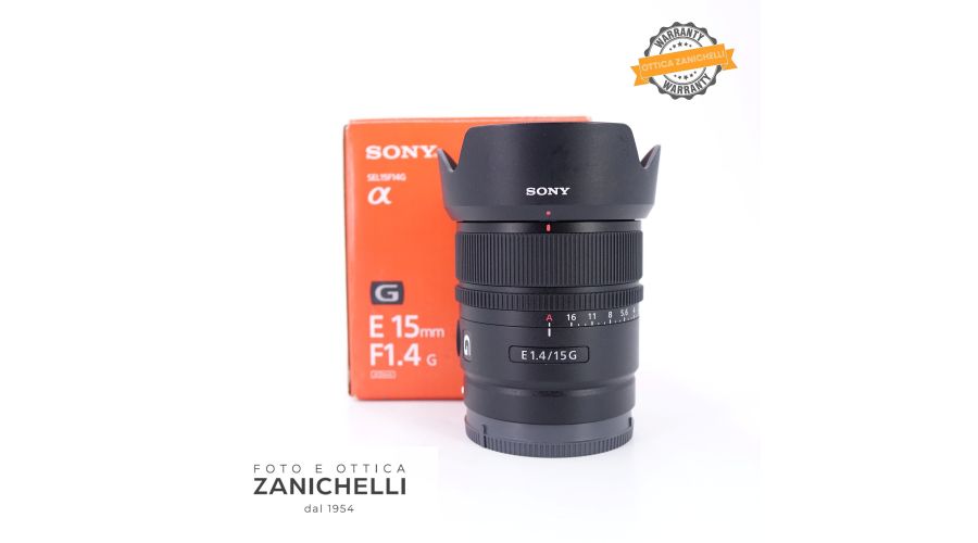 Sony E 15mm f/1.4 G Usato 