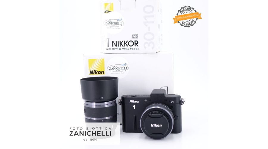 Nikon V1+10-30mm f/3.5-5.6 + 30-100mm f/3.8-5.6 Usato 