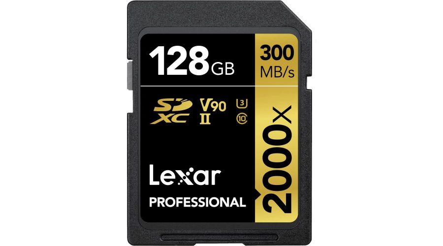 Lexar Professional Scheda SDXC, 128 GB, Velocità fino a 300 MB/s, 2000x, UHS-II/U3