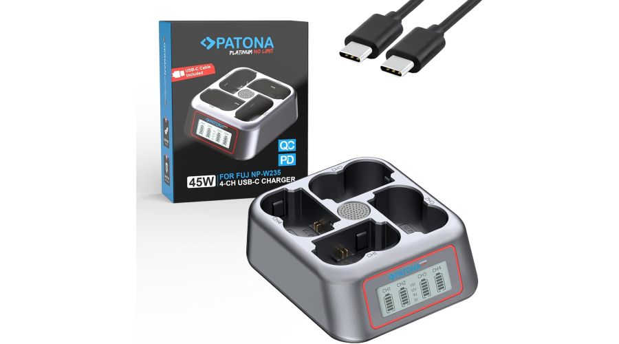 PATONA Platinum USB-C PD & QC Per Fujifilm NP-W235