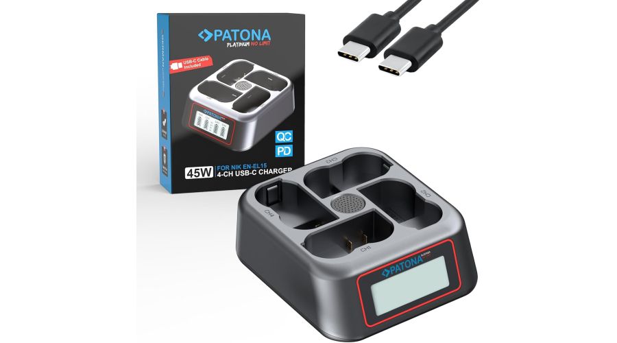 PATONA Platinum USB-C PD & QC Per Nikon EN-EL15