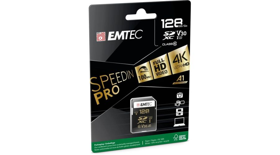 EMTEC Scheda di memoria SDXC da 128 GB, classe 10