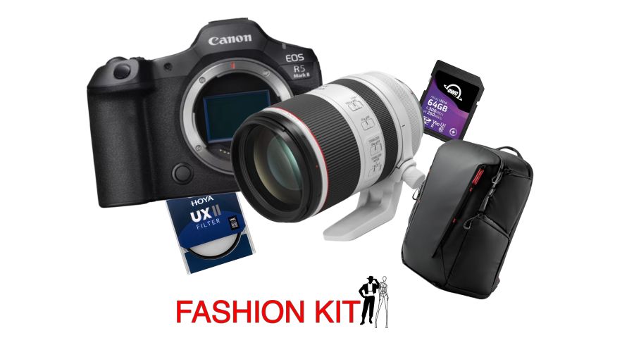 Canon EOS R5 Mark II + RF 70-200 f2.8 L + Zaino PGY Tech + Scheda V90 + Filtro UV Hoya 77mm