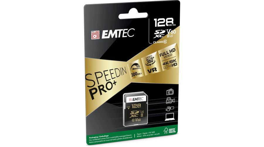 EMTEC - Scheda SDXC UHS-II U3 V60 SpeedIN Pro+
