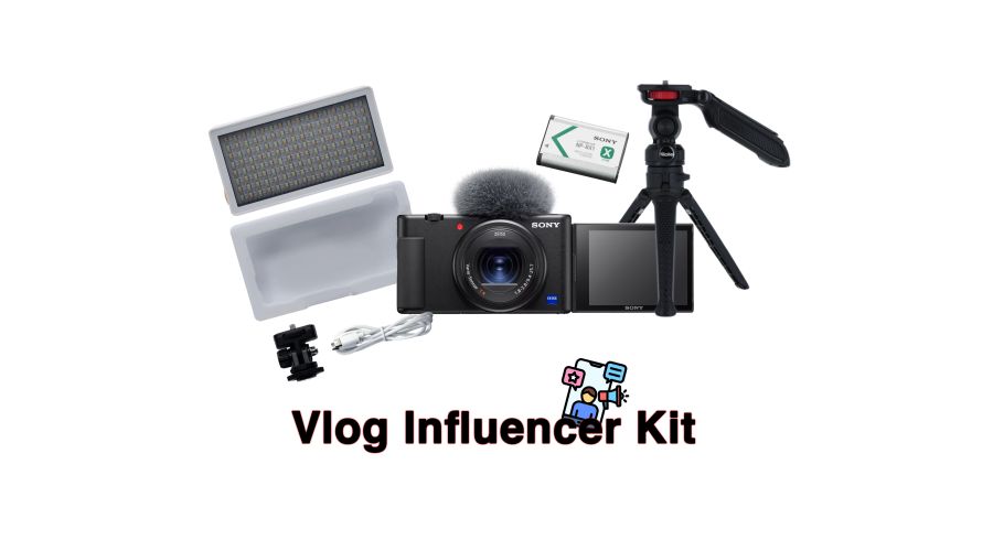 Vlog/Influencer Kit Sony ZV-1a + Rollei Creaotr Grip + Rollei  Lumis Led 40W + Batteria extra NP-BX1