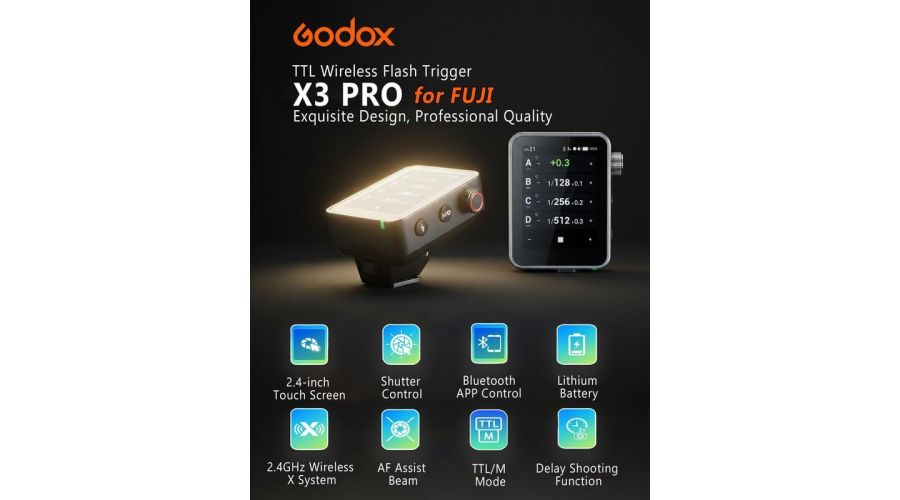 Godox X3 PRO -F Trigger Flash TTL Wireless per Fuji- foto 2