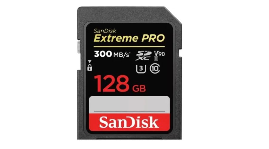 SanDisk 128 GB SDXC ExtremePro 300MB/s V90 UHS-II