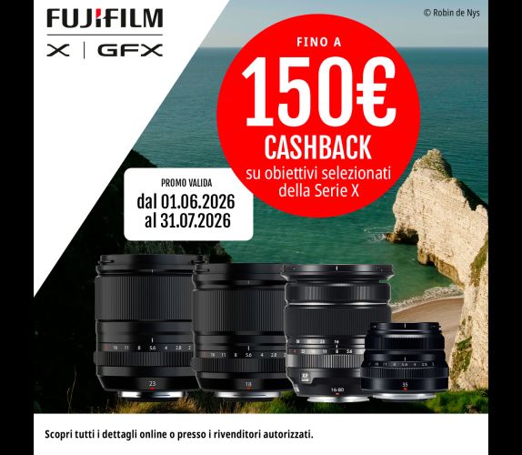 Fujifilm Travel Lens CASHBACK promozione