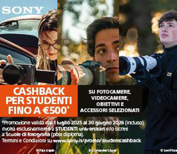 SONY Cashback STUDENT 2025 promozione