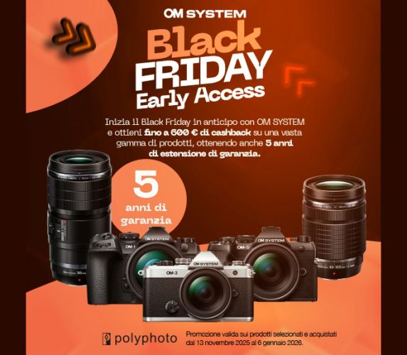 OM System Early Access CASHBACK 2025 promozione